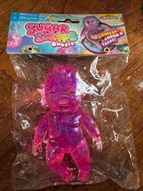 Sugar Swaps Glitter Onesie Squishy Baby Toy - Pink